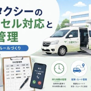 介護タクシーのキャンセル対応と予約管理でトラブルを防ぐルールづくりを解説
